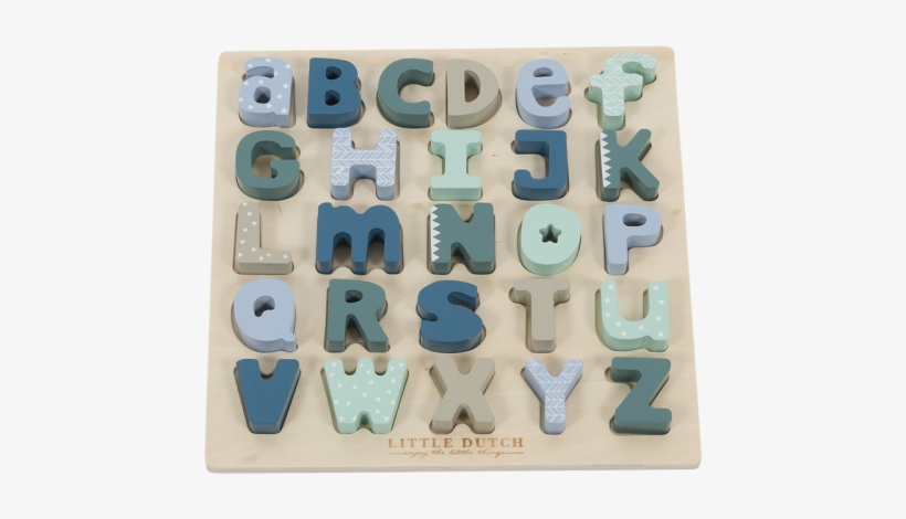 Wooden Puzzle Alphabet - Alfabet Little Dutch, transparent png download