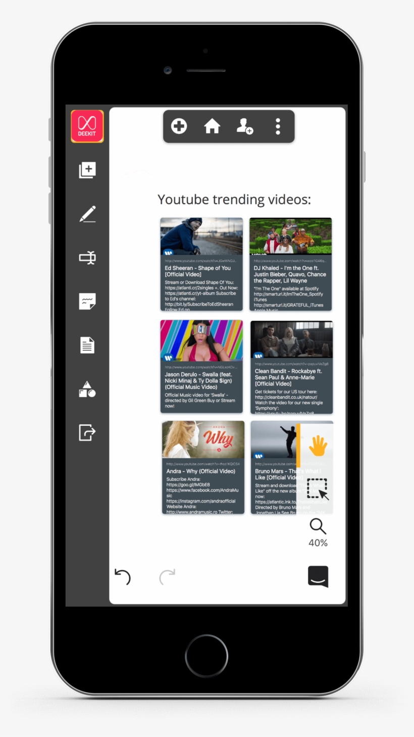 Embedded Cards In Deekit Whiteboard - Mobile App, transparent png download