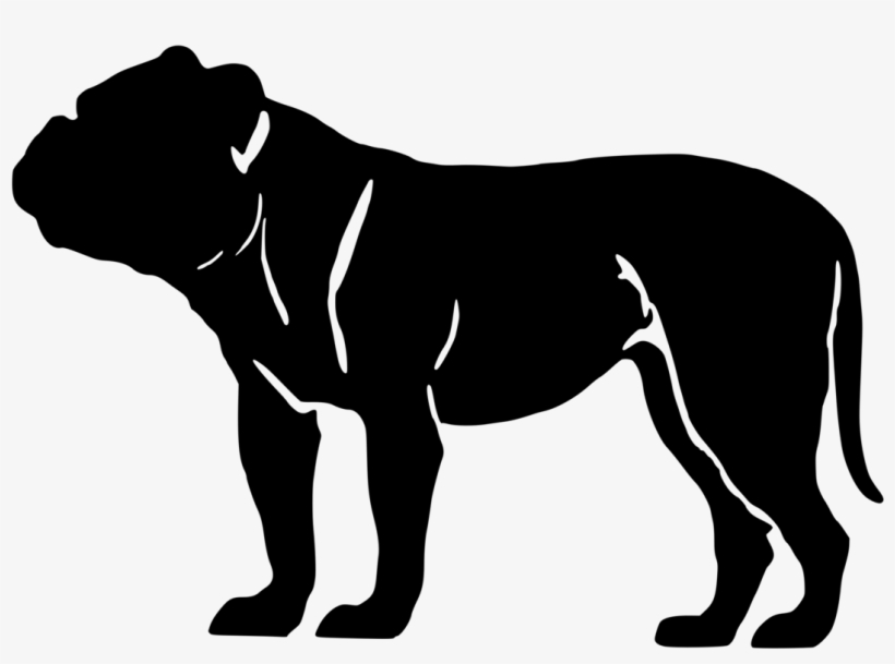 French Bulldog American Bully Pit Bull American Bulldog - Old English Bulldog Silhouette, transparent png download