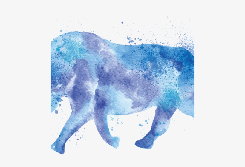 Watercolor Rhino Png, transparent png download