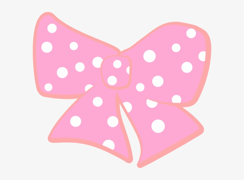 Download Pink And White Polka Dot Bow Png Clipart Minnie - Pink And White Polka Dot Bow, transparent png download