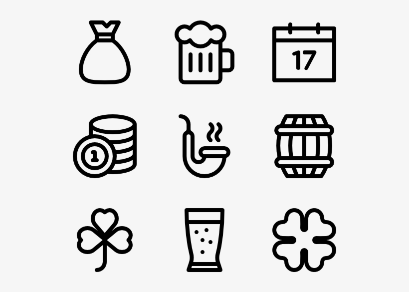 Saint Patrick Day - Hand Drawn Icons Png, transparent png download