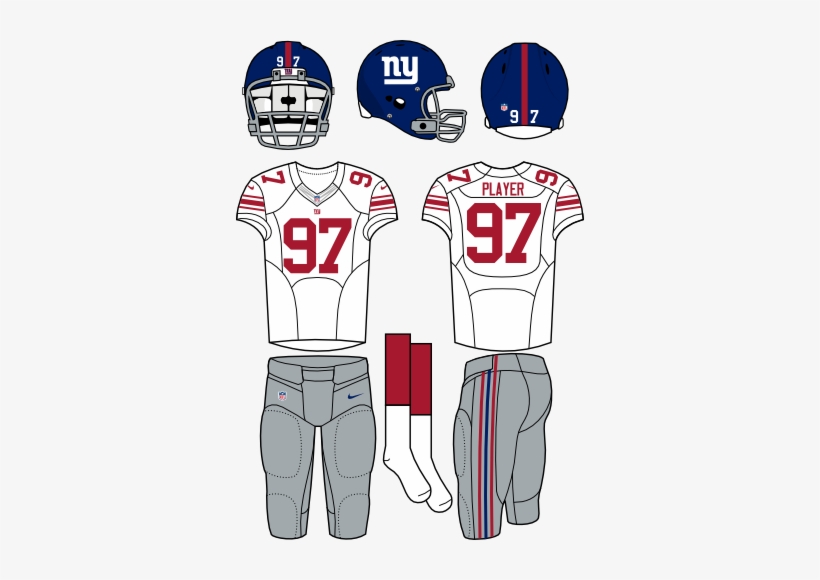 New York Giants Uniform - New York Giants Road Uniform, transparent png download