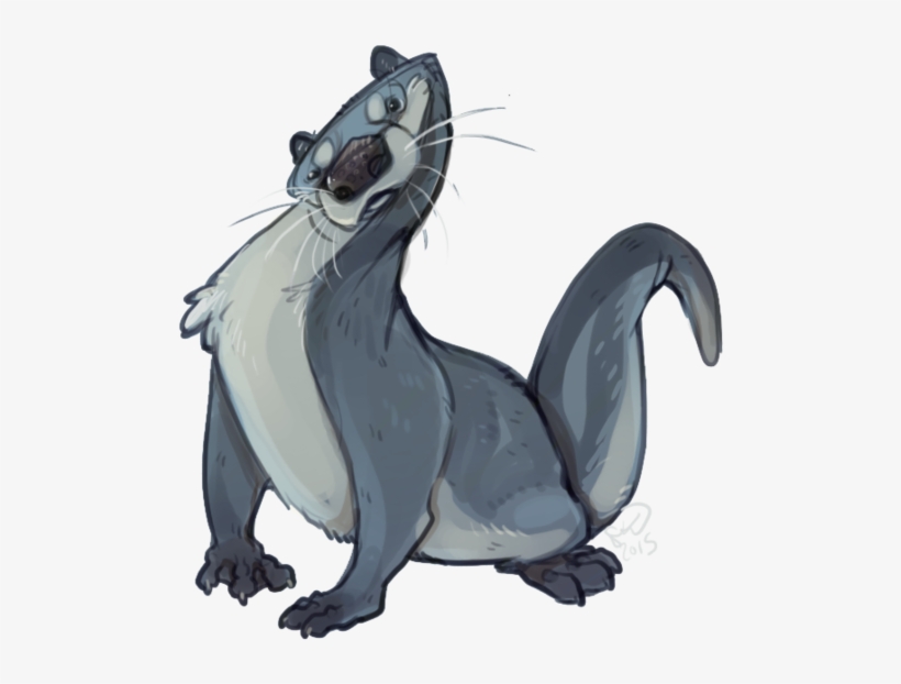 Icy Otter By Shantyland On Deviantart - Beaver Otter Dibujo, transparent png download