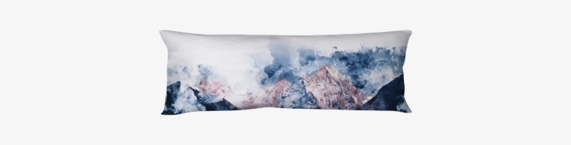 Abstract Mountain Ranges In Morning Light, Digital - Cushion, transparent png download