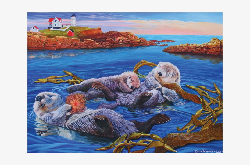 Sea Otter Family - Cobble Hill Puzzles Otter Nap - 35 Piece Tray Puzzle, transparent png download