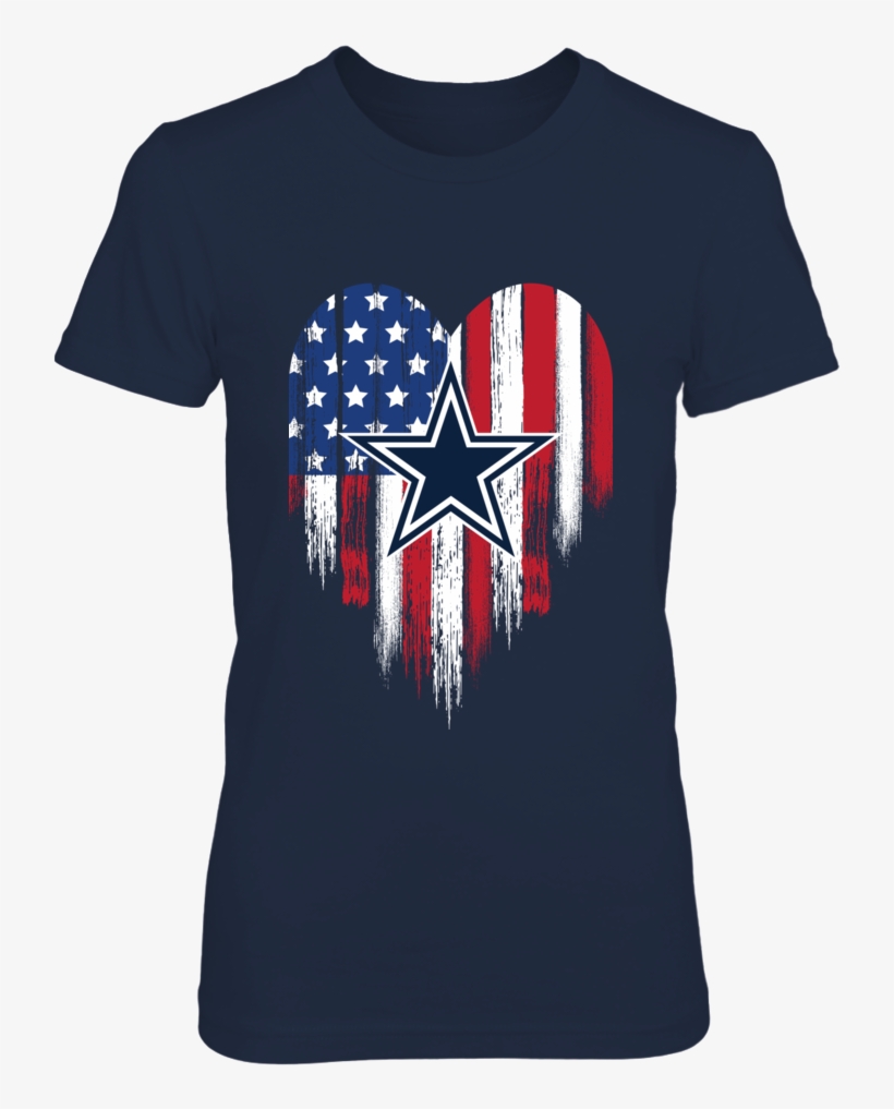 Patriotic Heart T Shirt Dallas Cowboys - Baylor Mom Shirt, transparent png download