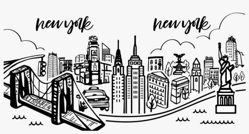 Ny Sketch Skyline, transparent png download