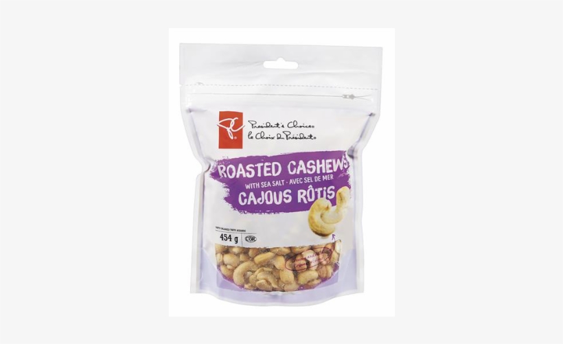 Pc® Roasted Cashews With Sea Salt - President's Choice, transparent png download