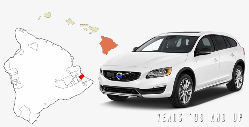 Hawaii Mountain Range - Cream Mini Cooper Four Door, transparent png download