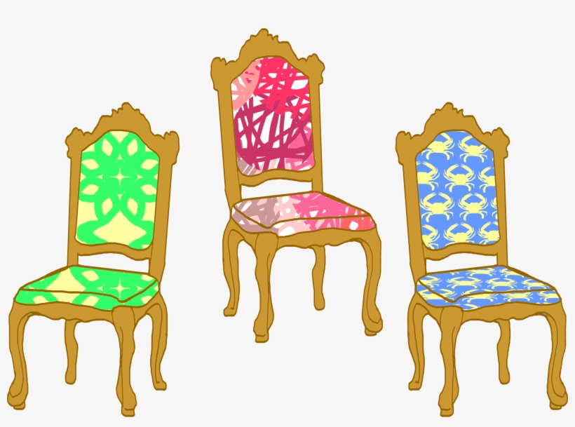 This Free Icons Png Design Of 3 Decorative Chairs, transparent png download