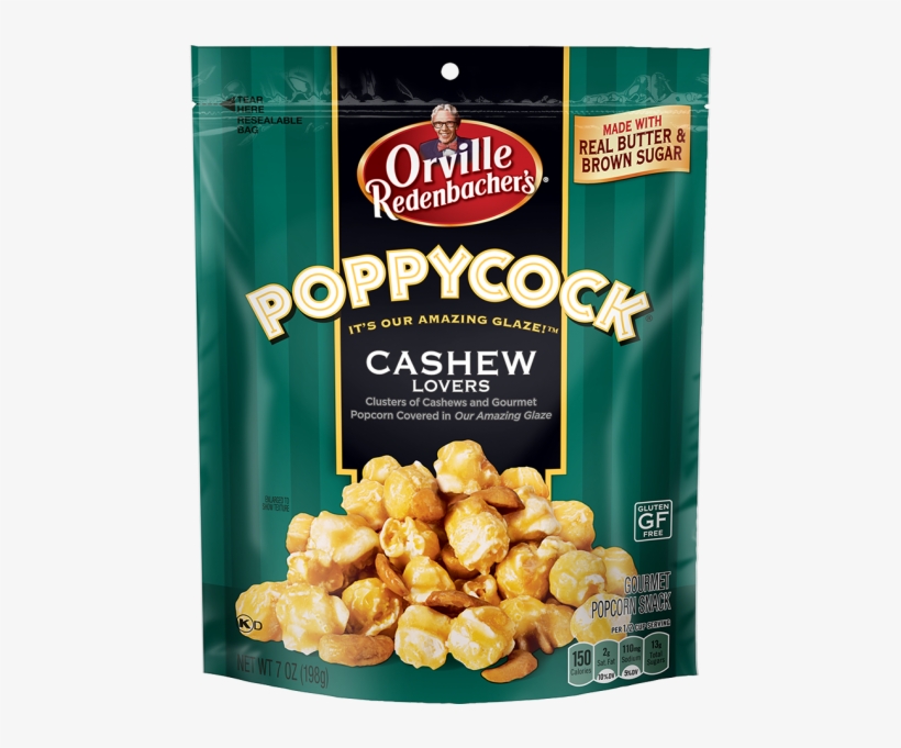 Cashew - Bag - Poppycock Popcorn, transparent png download