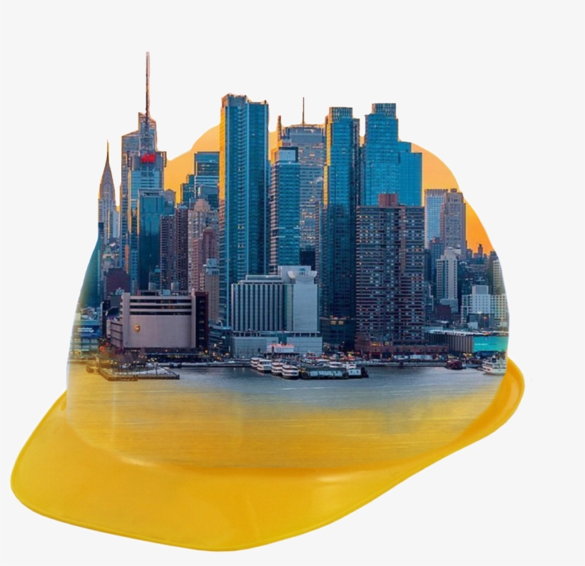 Builderhelmet Helnet Newyork Skyline Buildings Ftestick - New York City, transparent png download