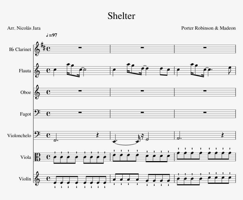 Shelter Porter Robinson And Madeon Sheet Music For, transparent png download