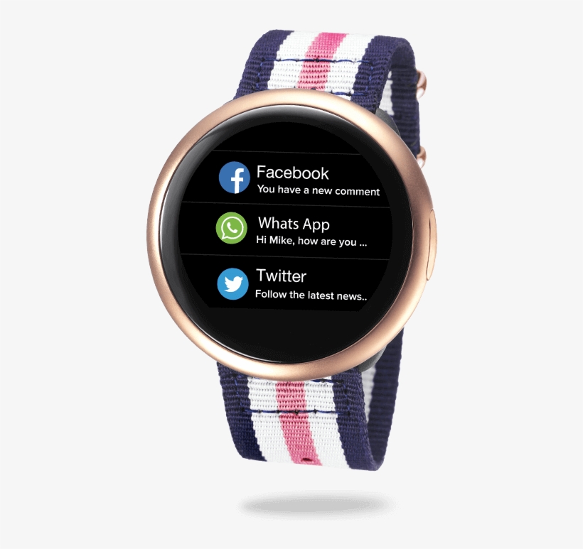 Smartwatch With Circular Color Touchscreen And Heart-rate, transparent png download