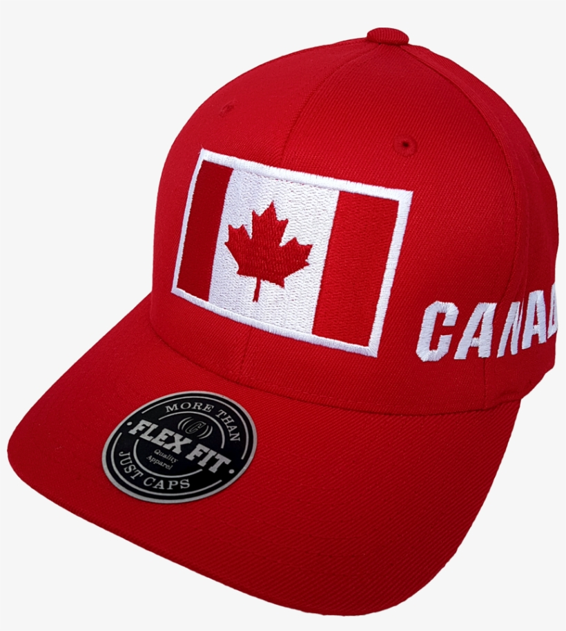 Canada Big Flag Cap Flex Fit Red, transparent png download