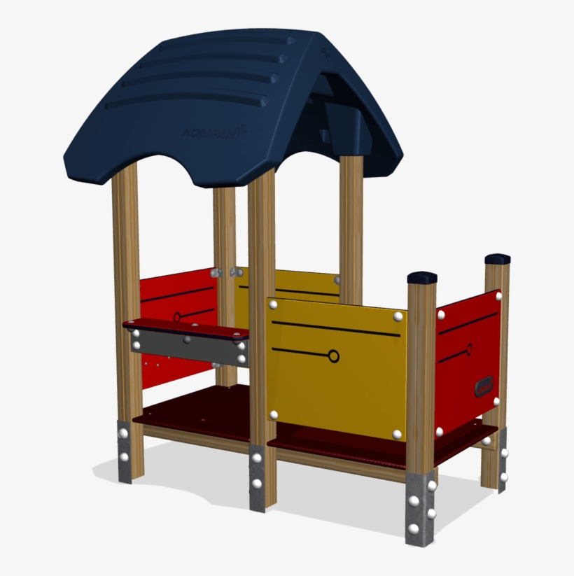Playhouse With Porch, Wood Post And Plywood Floor, transparent png download