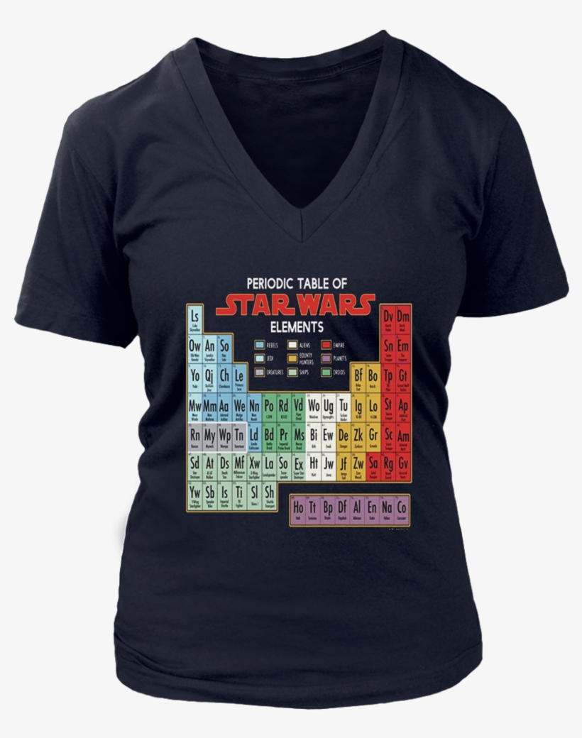 Star Wars Periodic Table Of Elements Graphic T-shirt, transparent png download