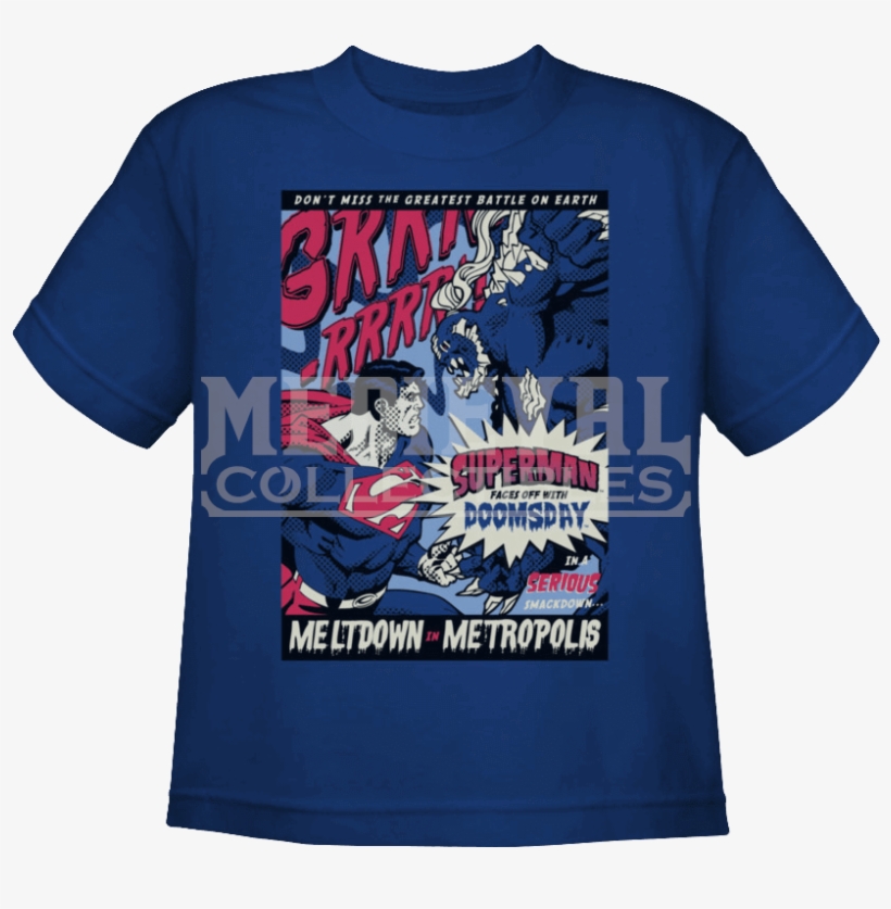 Kids Superman Doomsday Pop Art T Shirt, transparent png download