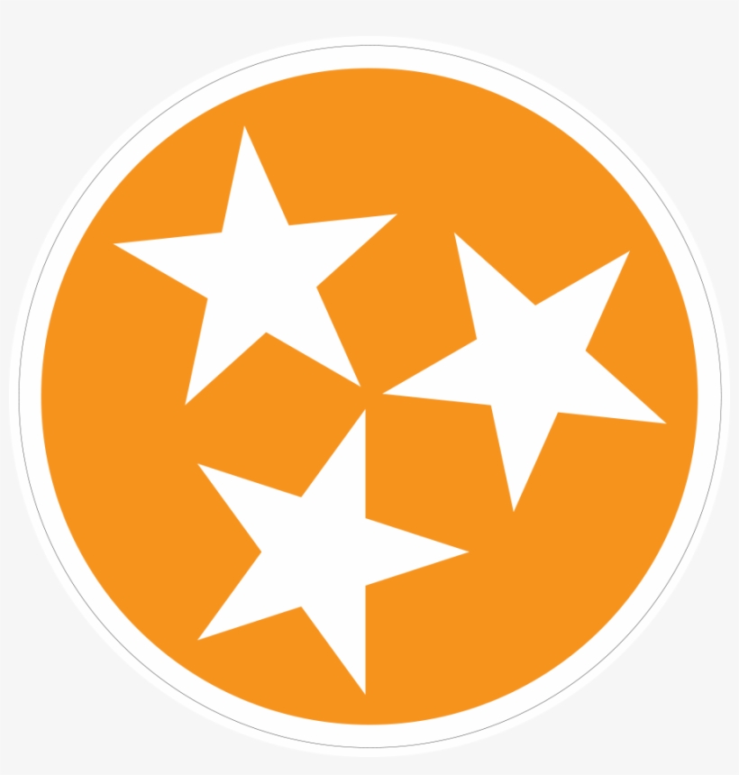 Orange Tri-star 3 Inch All Weather Sticker, transparent png download