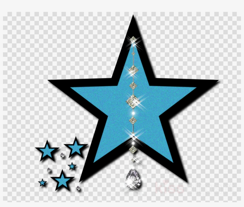 Black And Blue Star Clipart Clip Art, transparent png download