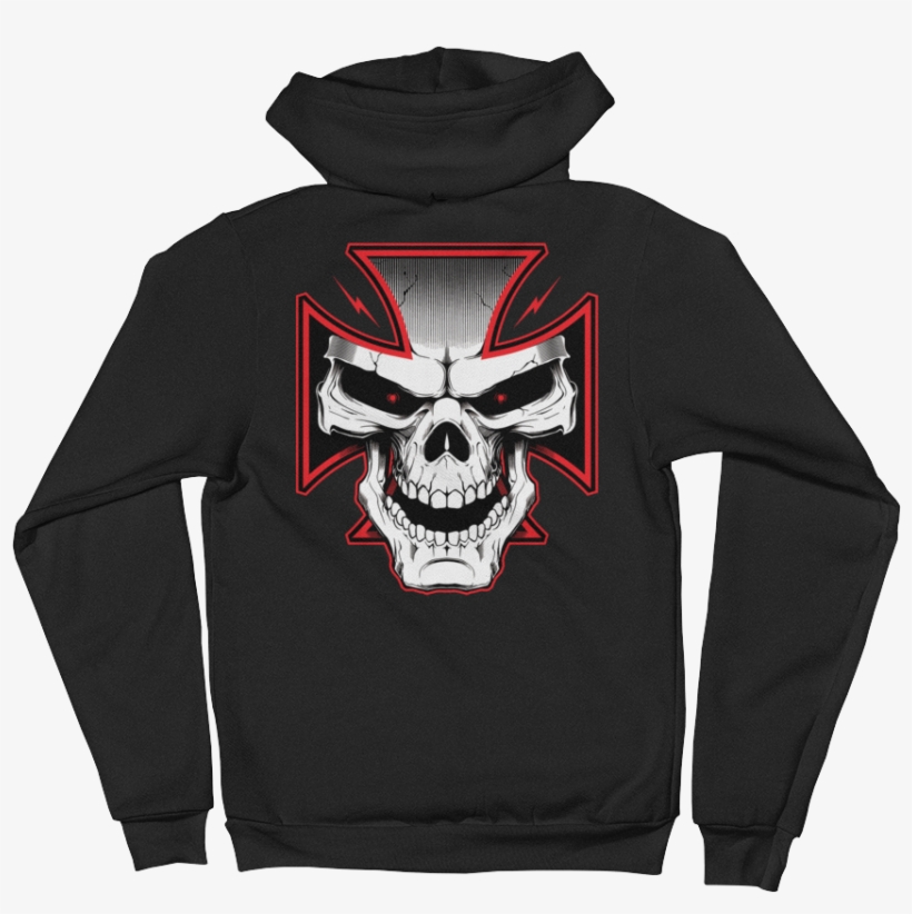 Iron Cross Mens Zip-up Hoodie Sweater, transparent png download