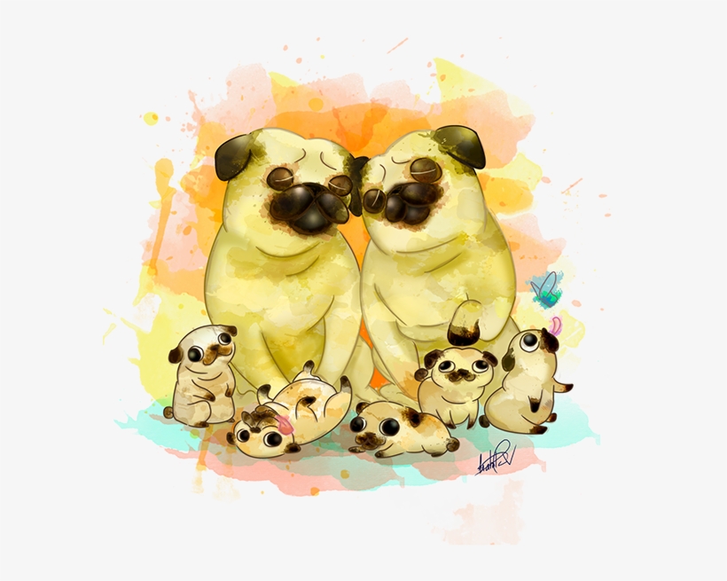 Ilustration On Behance Dog Emoji, Pug Cartoon, Pug, transparent png download