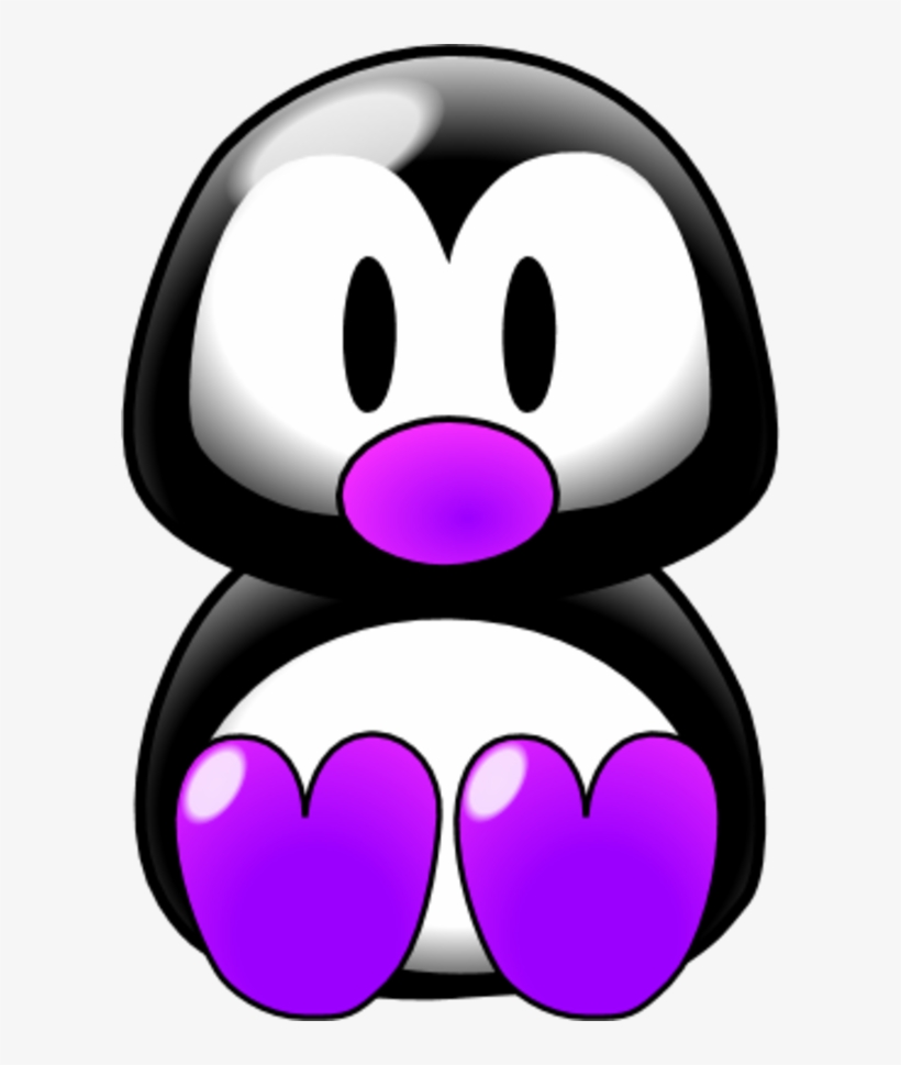 Baby Penguin Sitting With Feet Forward, transparent png download
