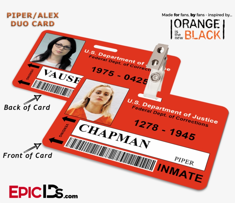 Litchfield Penitentiary 'oitnb' Inmate Wearable Id, transparent png download
