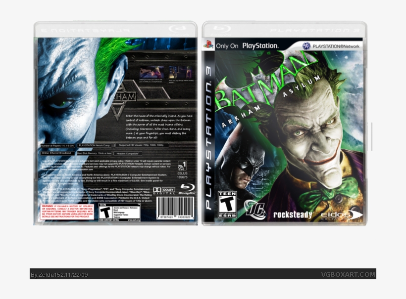 Arkham Asylum Box Art Cover, transparent png download