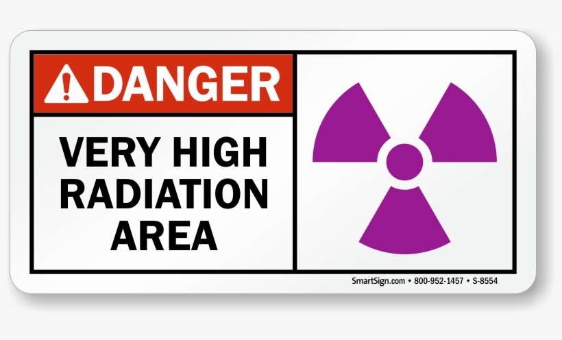 Very Radiation Area Sign - Smartsign By Lyle S-8536-eu-14 Caution: Very High Radiation, transparent png download