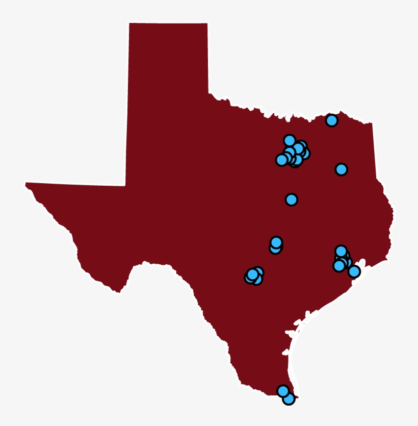 Planned Parenthood Centers - Texas Map, transparent png download