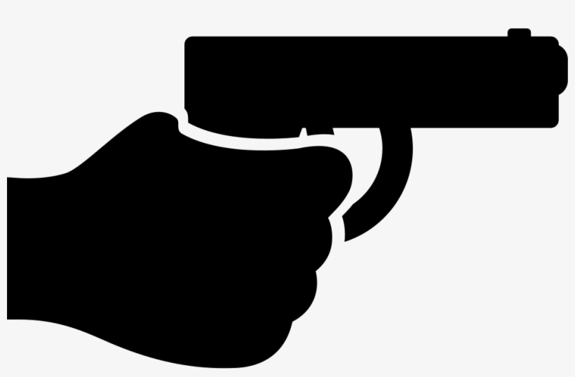 Hand Holding Up A Gun Comments - Sigo Signs Si-545 Warning - Never Mind 10"x 14", transparent png download