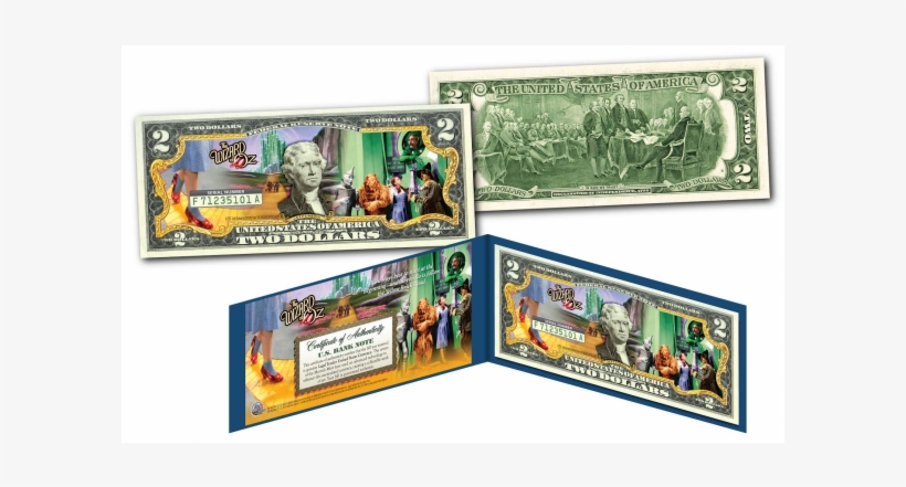 Wizard Of Oz * Yellow Brick Road * Officially Licensed - 2 Dollar Bill, transparent png download