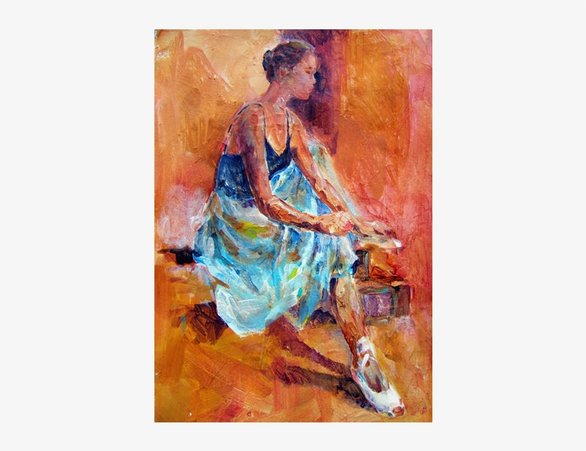 Ballet Dancer Painting - Gallery-wrapped Canvas Art Print 7 X 10 Entitled The, transparent png download