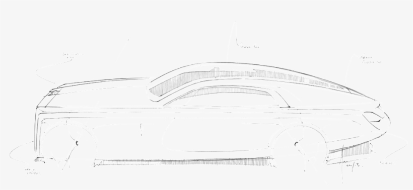 2017 Rolls Royce Bespoke Sweptail 1 - Sketch, transparent png download