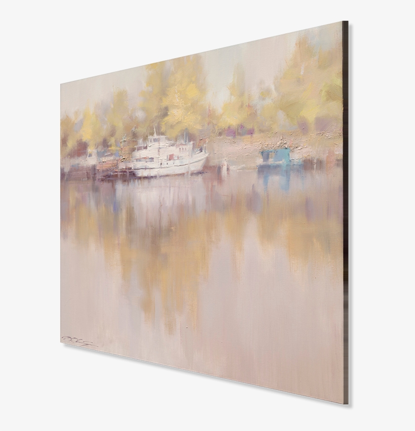 Autumn In Backwater, Artist Denis Oktyabr - Painting, transparent png download