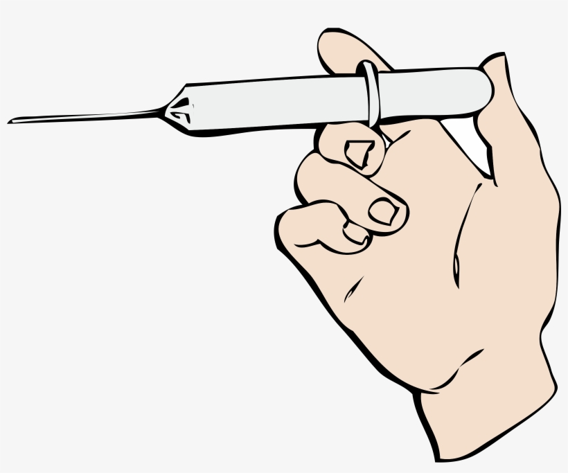 Hand Turkey Clipart At Getdrawings - Syringe Clip Art, transparent png download