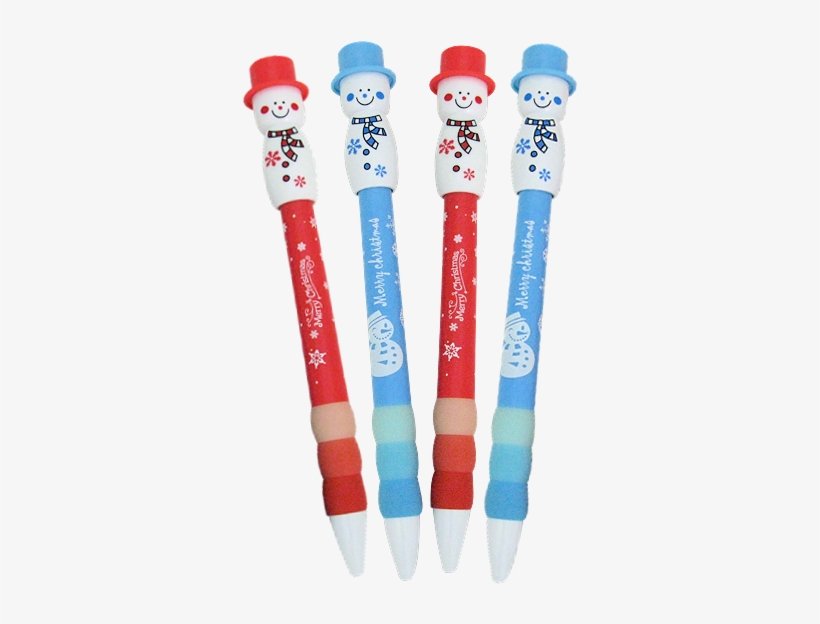 Cute Snowman Pens Snowman Pens With A 'merry Christmas' - Christmas Day, transparent png download