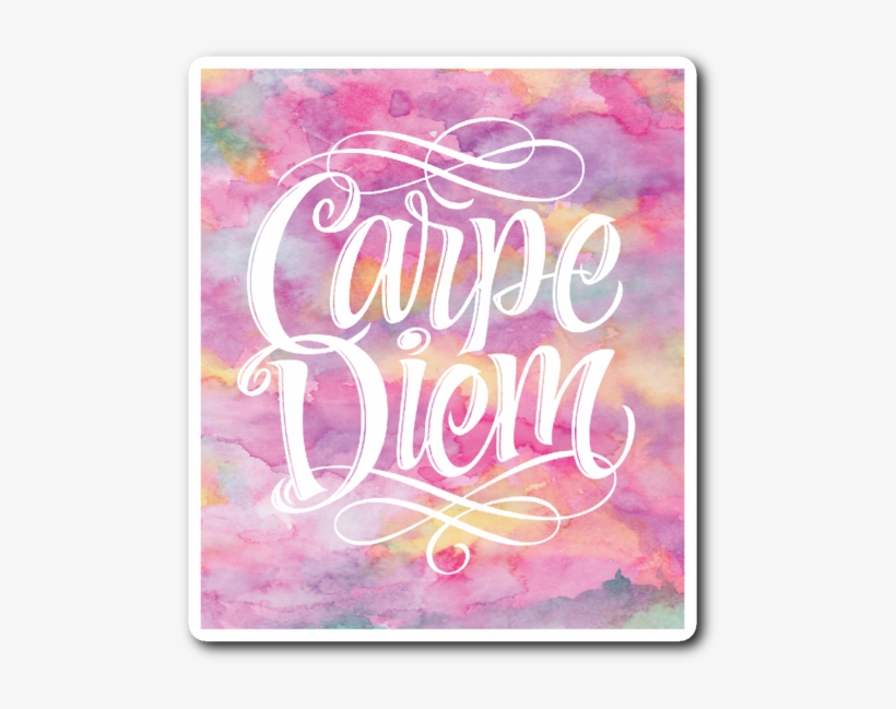 Carpe Diem Vinyl Die Cut Sticker - Die Cutting, transparent png download