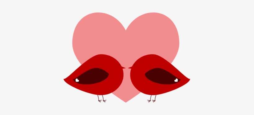 Red Valentine Love Birds - Love Birds Transparent Background, transparent png download