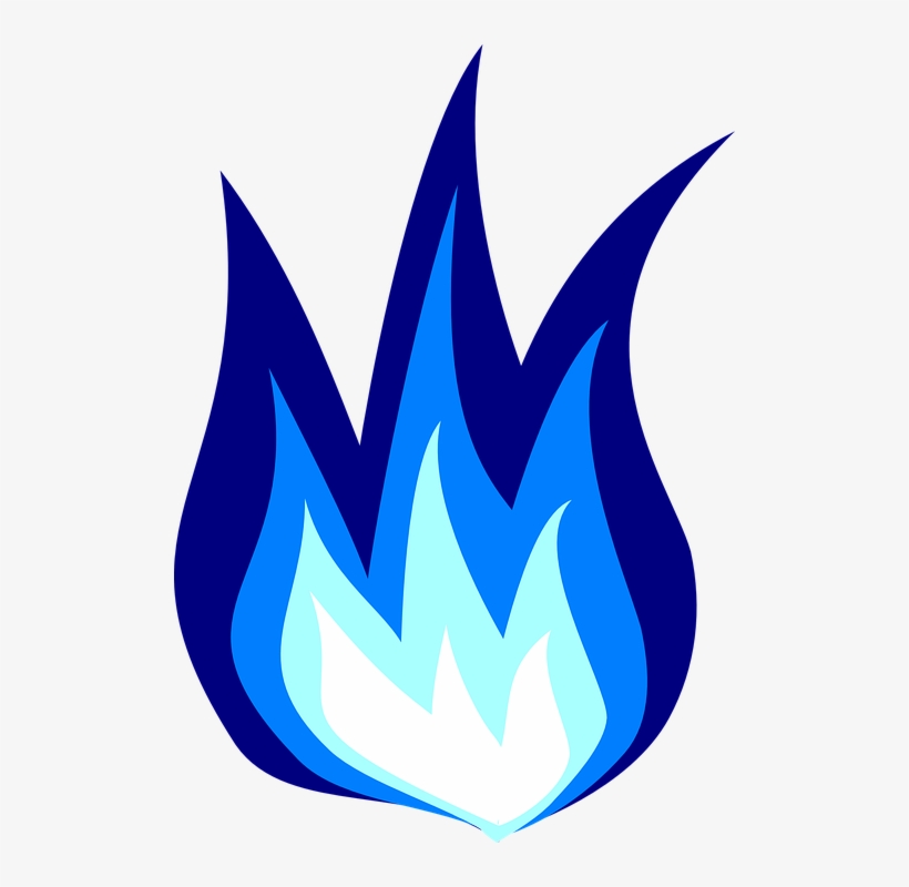 Blue Flame Free Png Image - Fire Clip Art, transparent png download