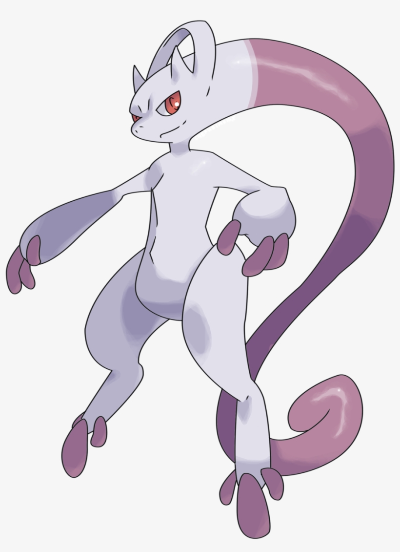Mewtwo Awakened By Cherubimonx-d67zjxd - Cartoon, transparent png download