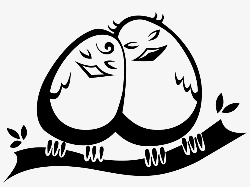 This Free Icons Png Design Of Snuggling Love Birds, transparent png download