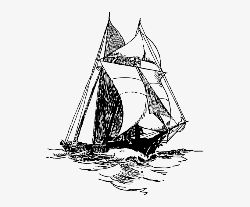 Sailing Ship Svg Clip Arts 516 X 599 Px, transparent png download