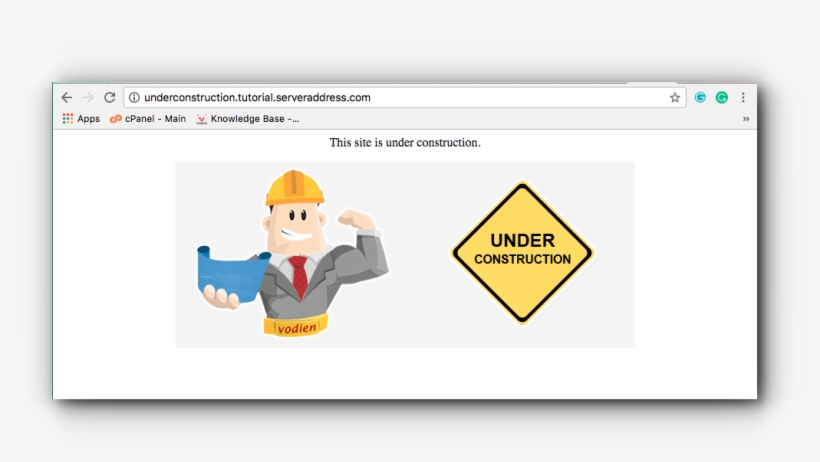 This Is How The Website Will Show - Cpanel Website Under Construction, transparent png download