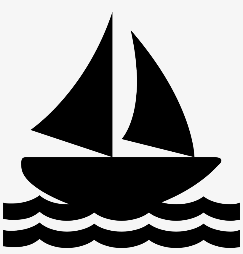 Sail Boat Icon - Boat Icon Png, transparent png download