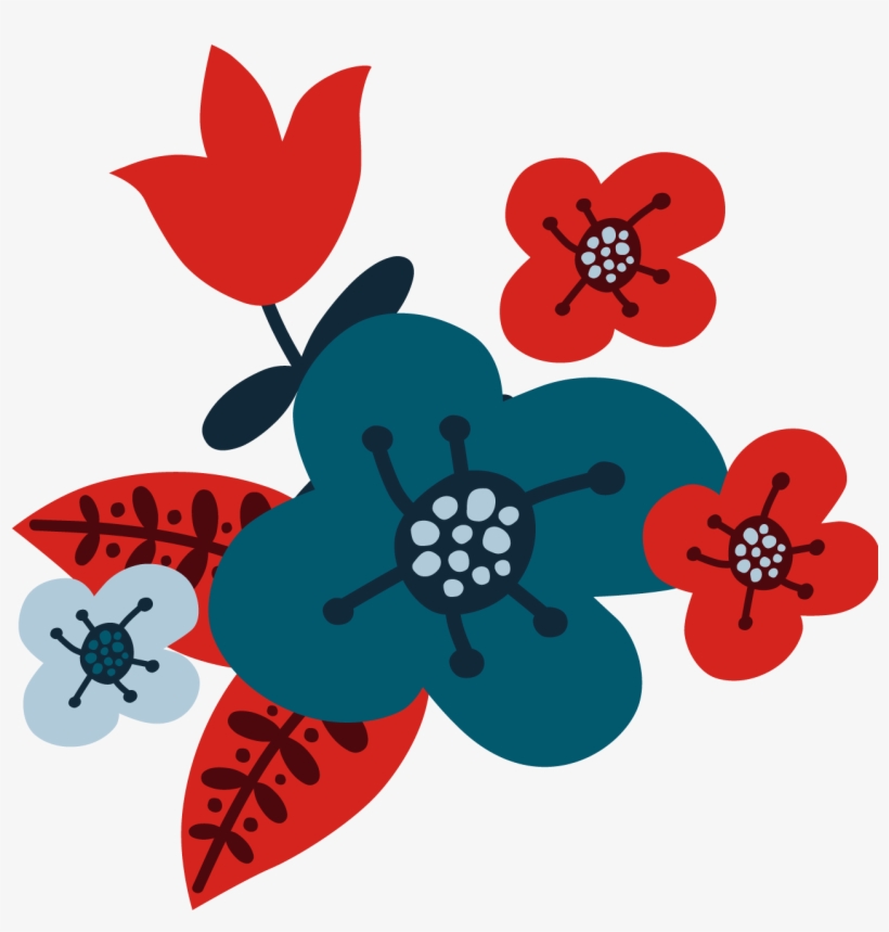 Clip Freeuse Stock Christmas Red Transprent Png Free - Red Flower Vector Png, transparent png download