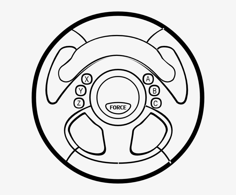 Free Vector Force Feedback Wheel Clip Art, transparent png download
