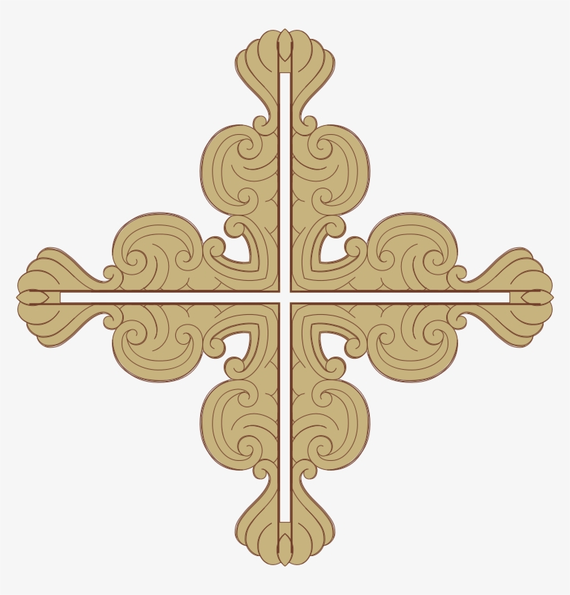 Ornate Frame 24 Derived Cross, transparent png download